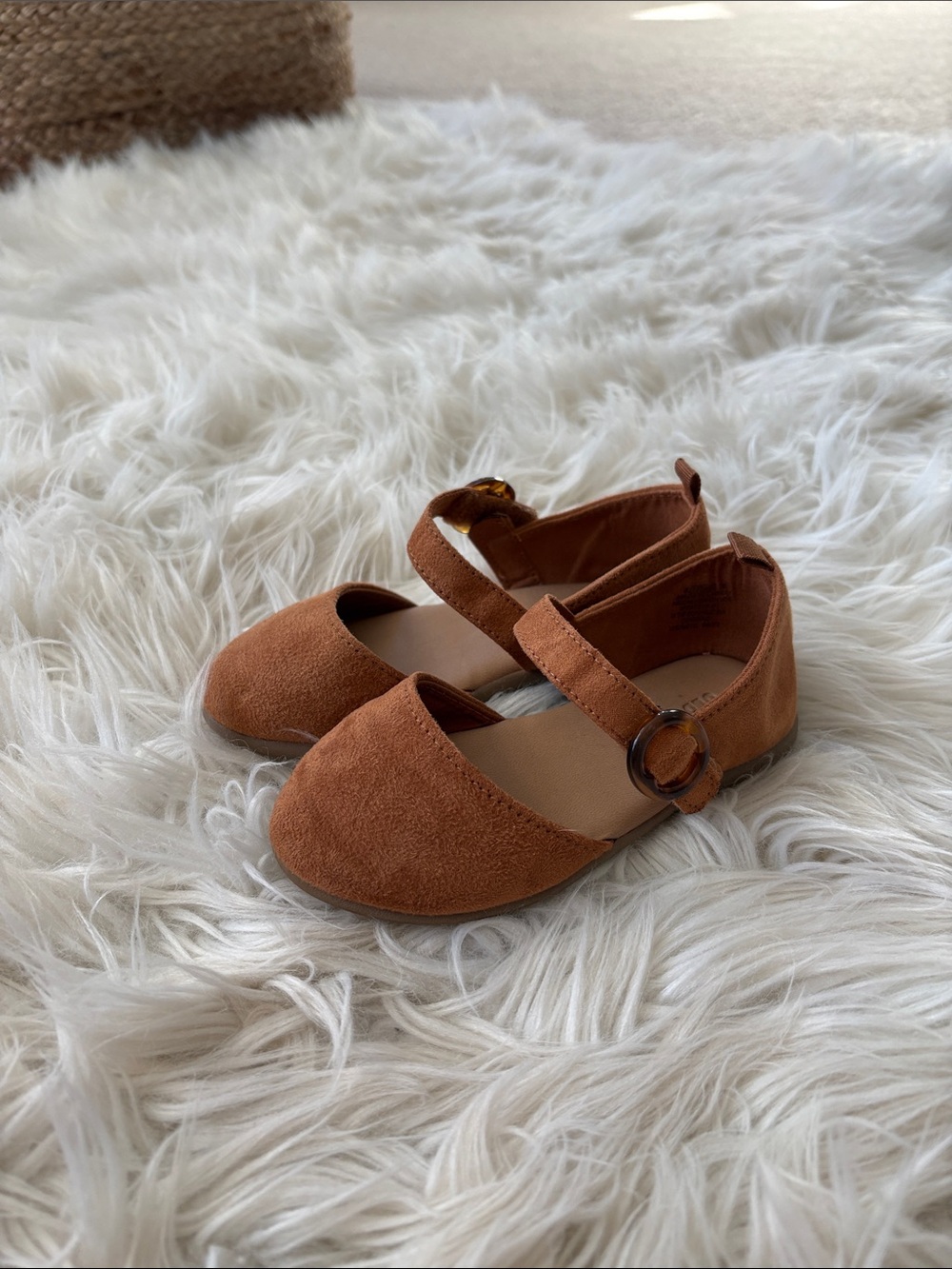 Old Navy Girls' Suede-Look Shoes in Rust Brown